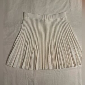 Blue Blush Cream Pleated Mini Skirt
